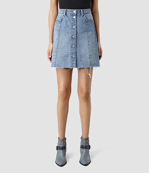 All Saints 'Conny Denim Skirt'