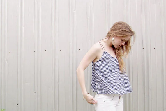    Gingham Crop Tank $45   