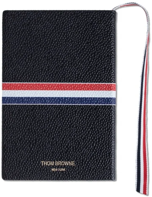 PEBBLE GRAIN LEATHER NOTEBOOK by THOM BROWNE