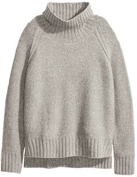 H&M Grey Turtleneck via DNAMAG