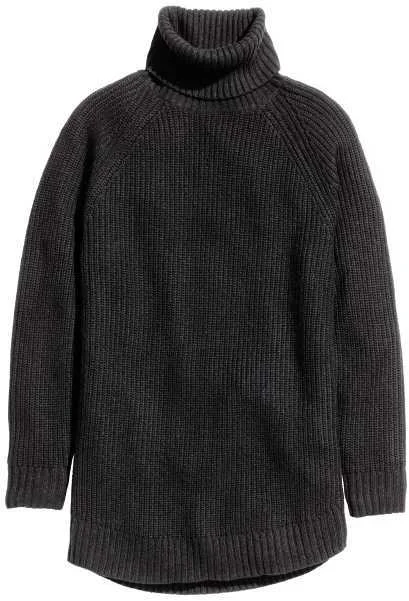H&M Ribbed Turtleneck Sweater via DNAMAG