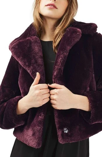 Topshop Faux Fur Coat 