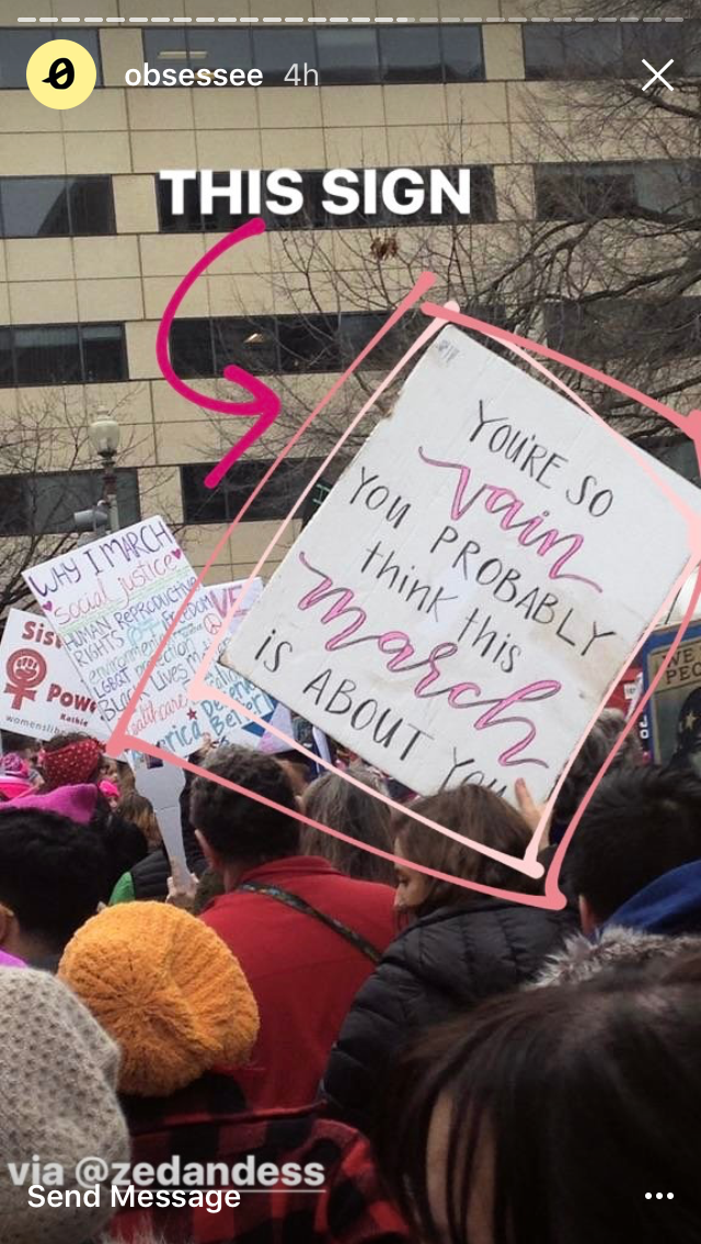 The Women's March in Instagram Stories via DNAMAG
