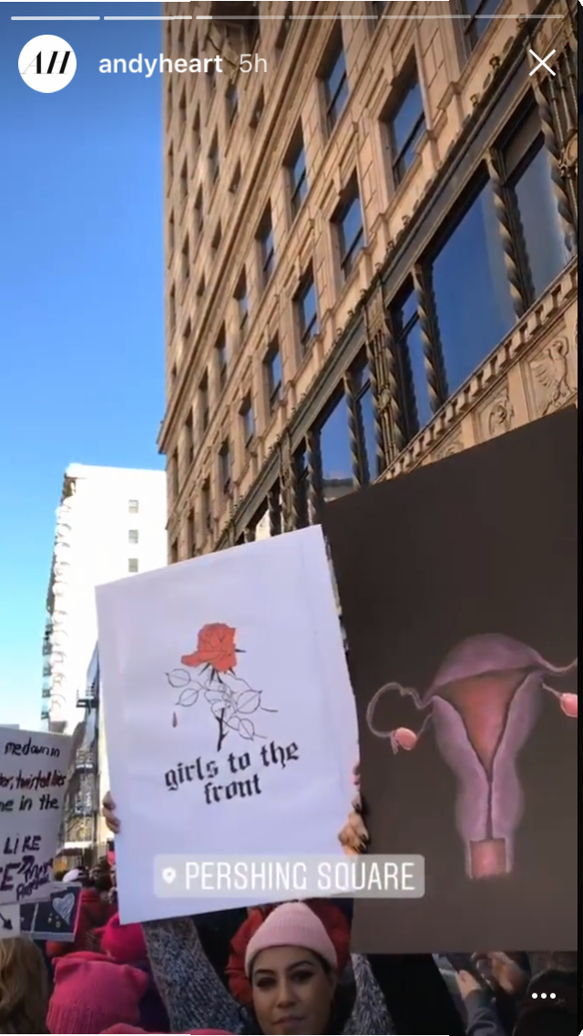 The Women's March in Instagram Stories via DNAMAG
