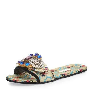 Miu Miu Mogador Anemone Slide Sandal