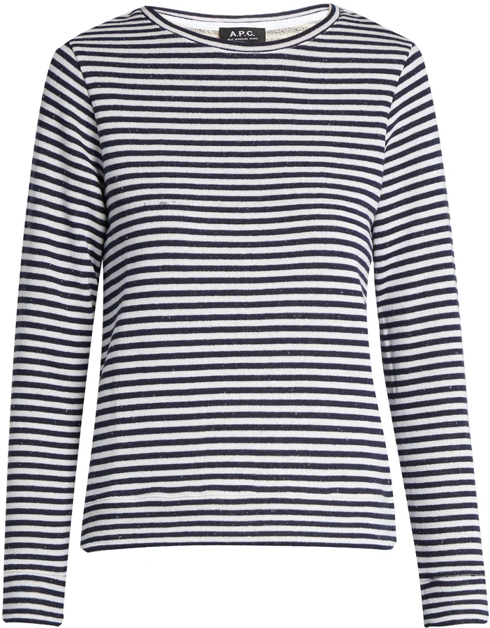 A.P.C long sleeved stripe tee