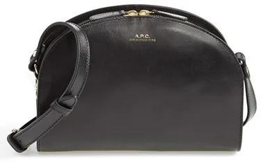 A.P.C. 'Sac demi lune' Leather Crossbody Bag