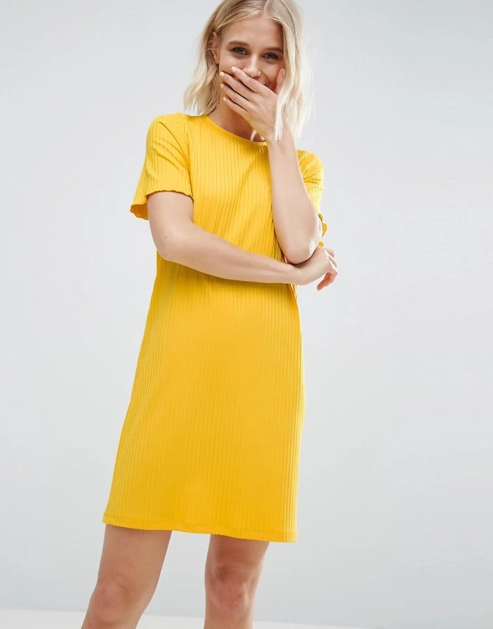 ASOS chunky ribbed mini-tshirt dress
