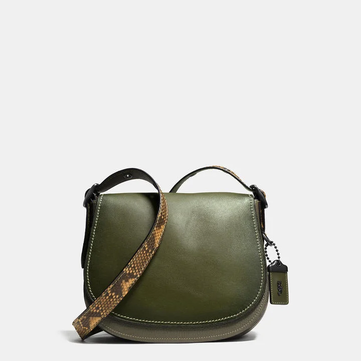 Coach Saddlebag 23 in colorblock python