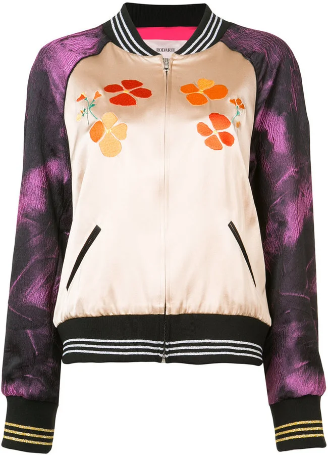 Rodarte contrast panel bomber jacket