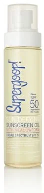 SUPERGOOP SUN-DEFYING SUNSCREEN OIL WITH MEADOWFOAM SPF 50/5 OZ.