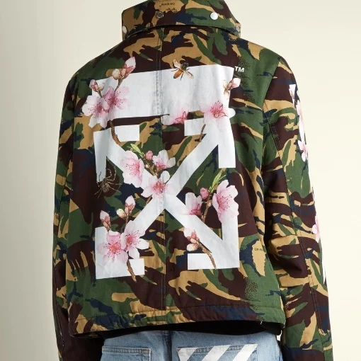 Off-white high-neck camo jacket 