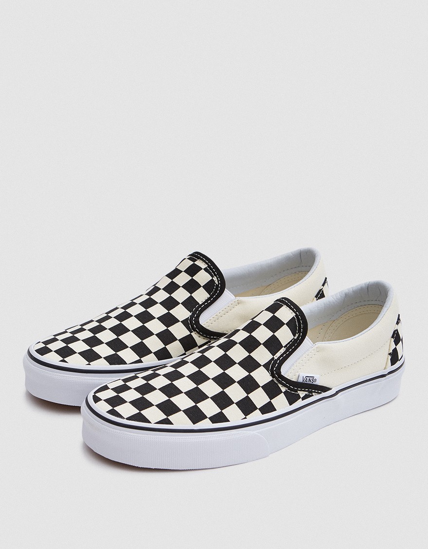 Vans classic slip-ons in black / white checks