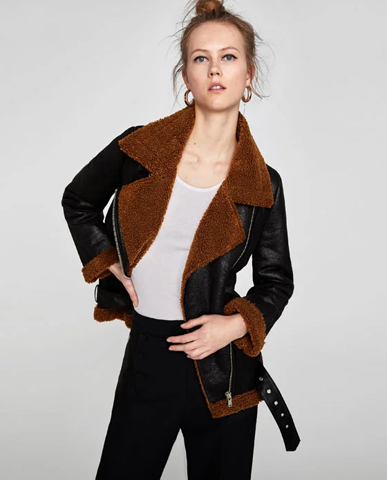 On sale: Zara's textured biker jacket