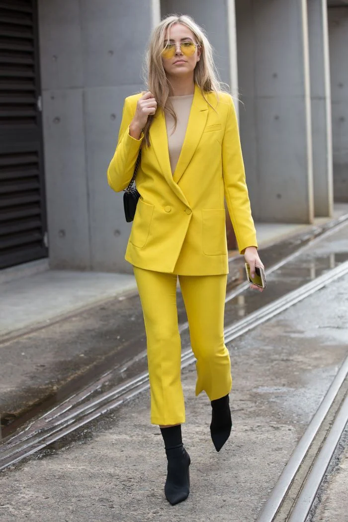 Gen Z yellow #streetstyle happens (images via Google search)