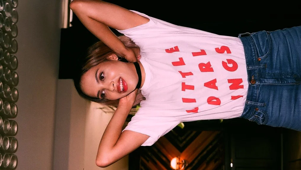 Siobhan in Little Darlings Boy Tee by @dnamag.co