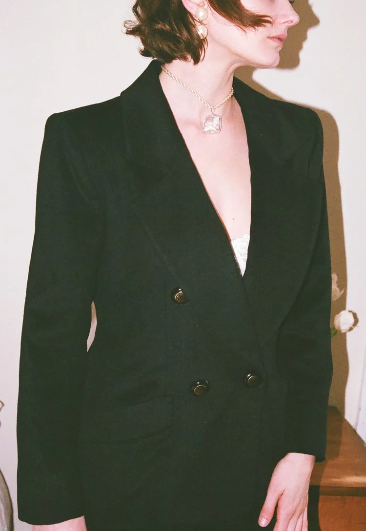 Vintage Yves Saint Laurent cashmere angora blazer