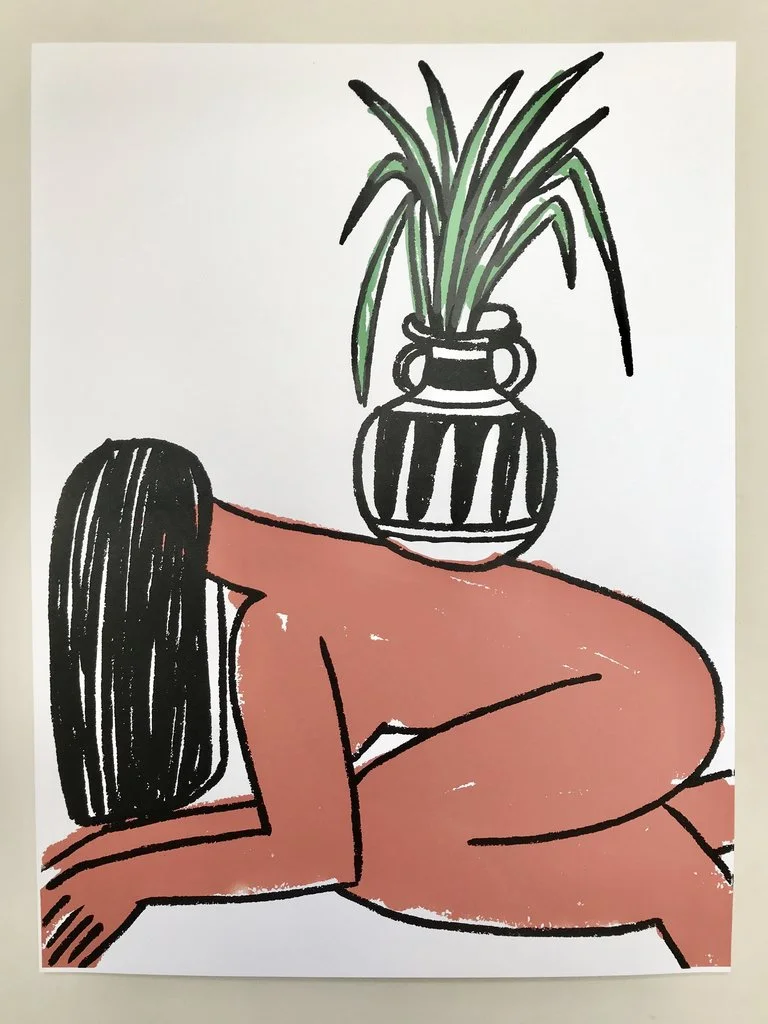 Lady Table print by People I've Loved