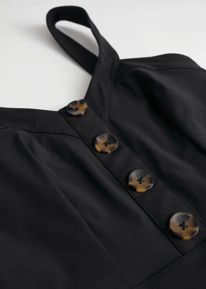 Low back button up swimsuit by & Other Stories
