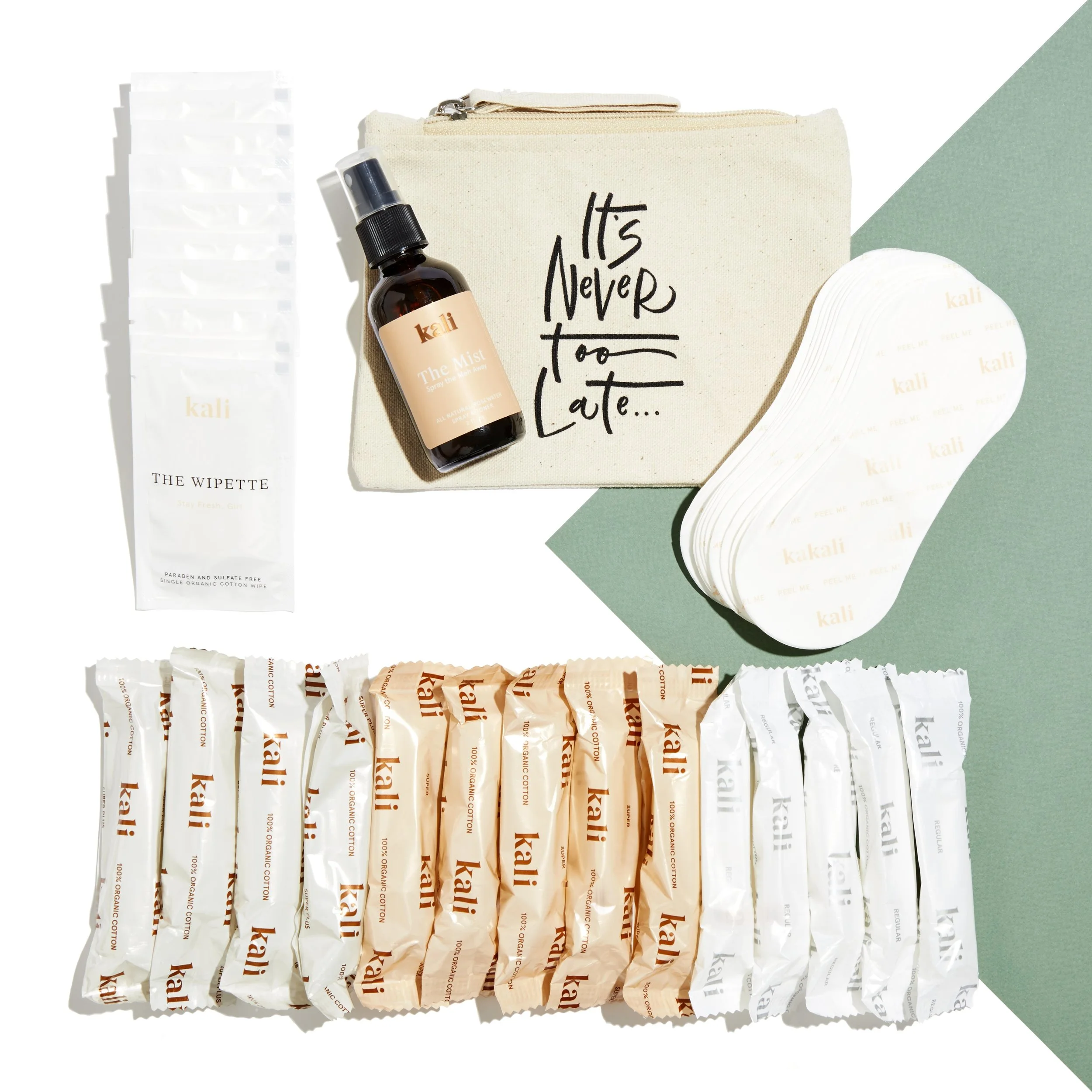 Kali Lux plastic organic tampon box