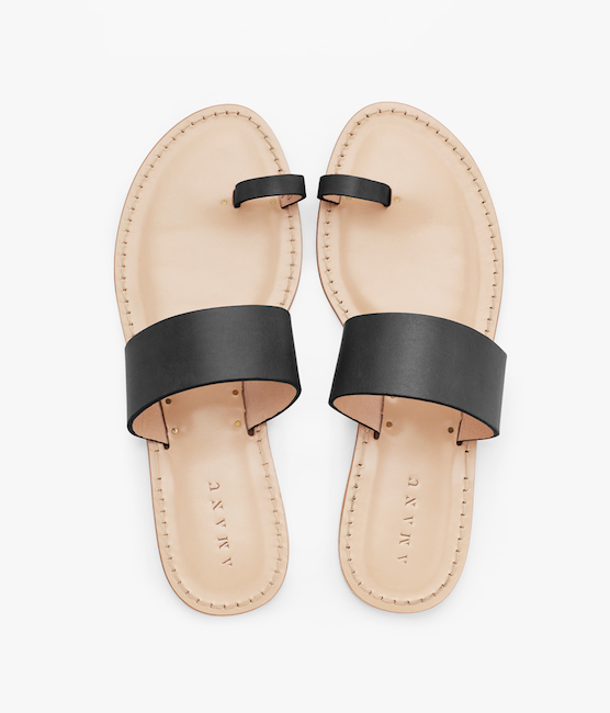 Amanu sandals in collaboration with Cuyana