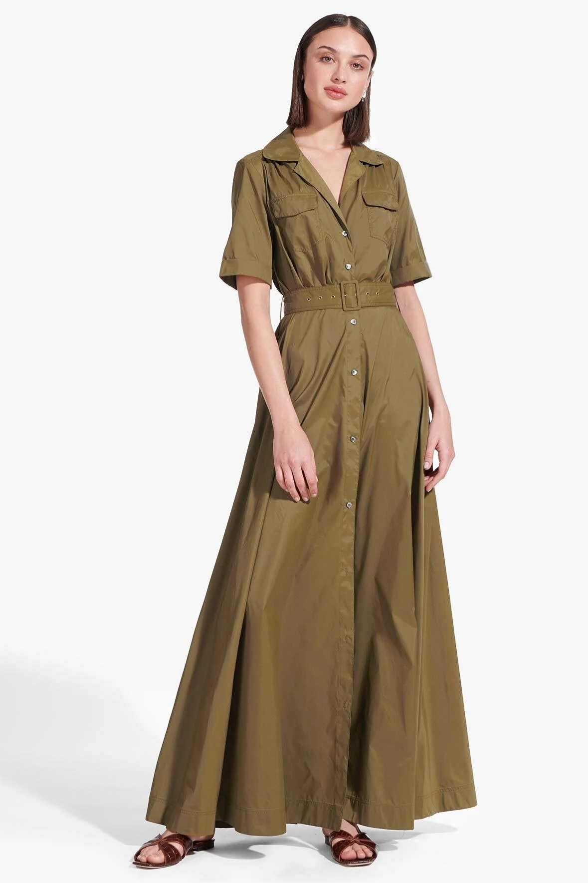 Staud millie dress in caper
