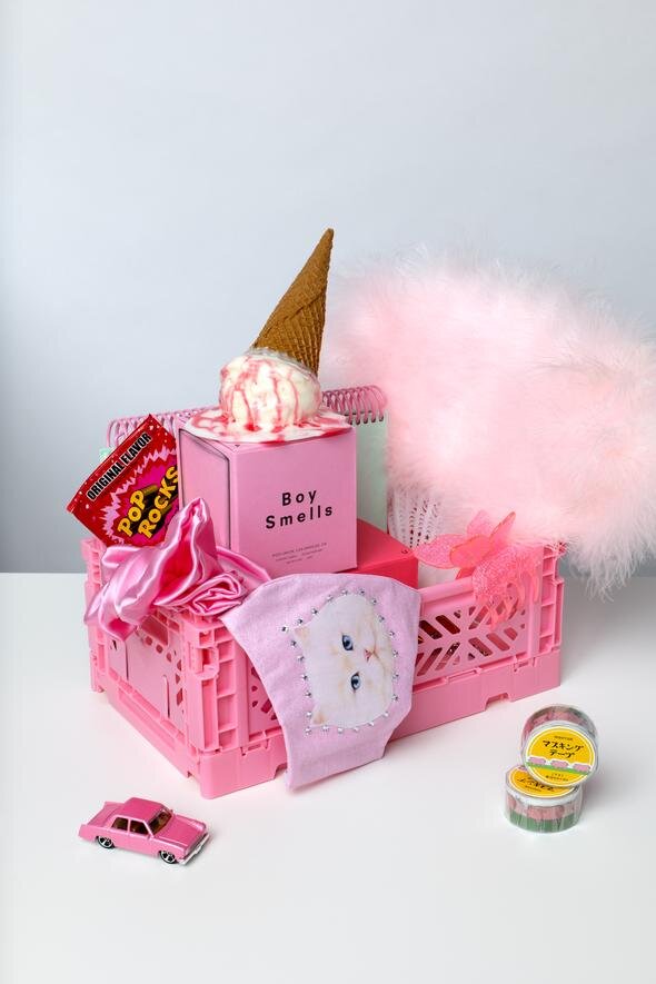 Aykasa mini baby pink crate available at Pon the Online Store