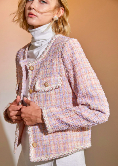 J.ING - Teo Pink Pocket Textured Jacket