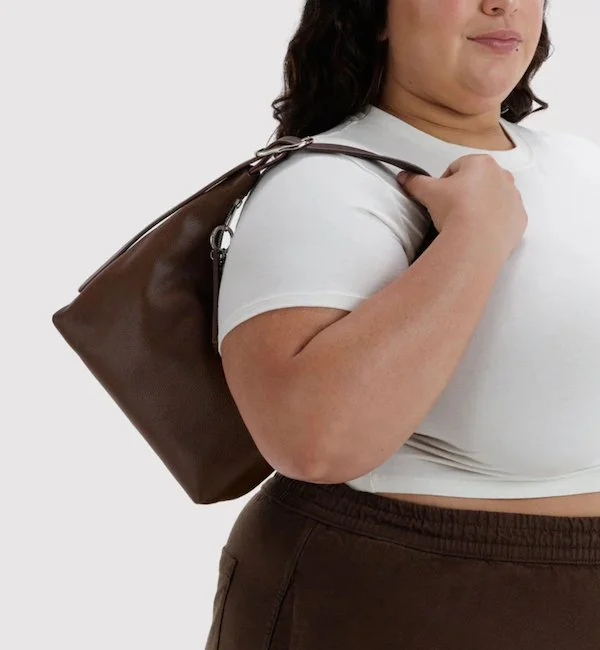 baggu  mini recycled leather shoulder bag