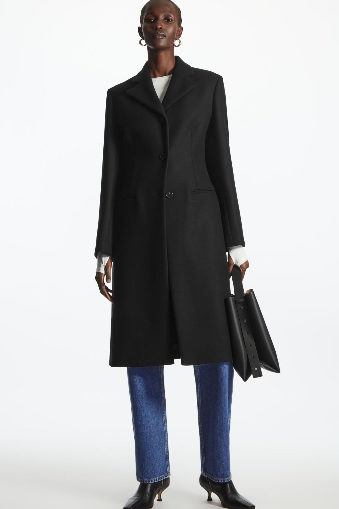Cos wool-blend waisted coat