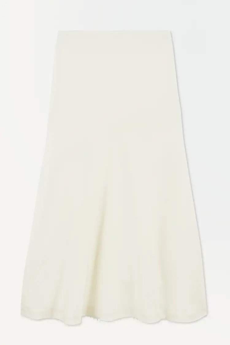 Cos flared silk skirt