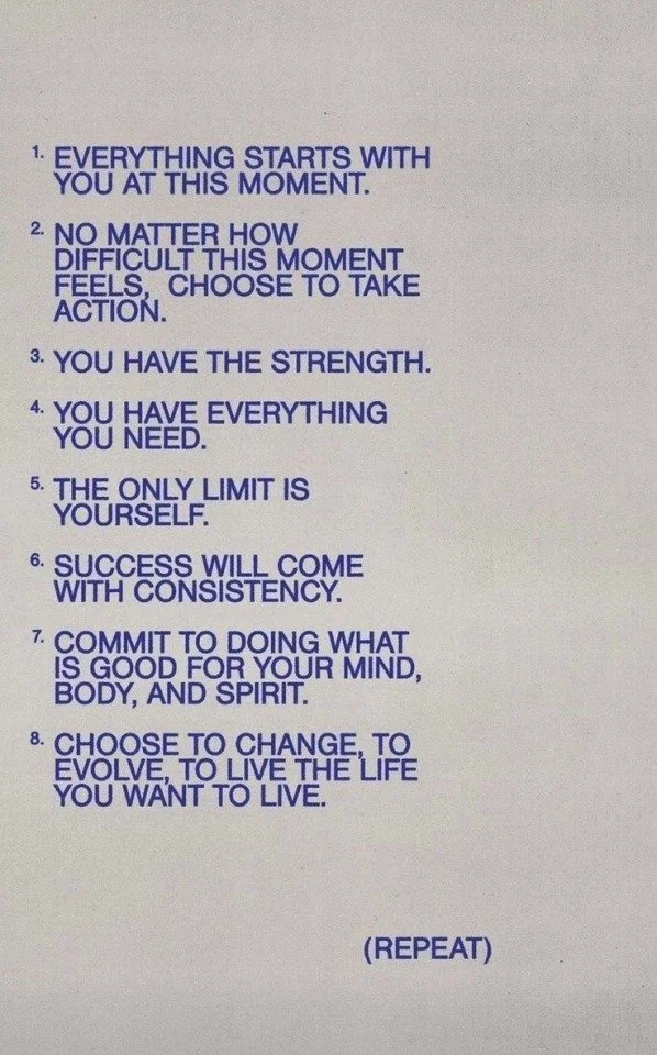 Everything starts with you ...