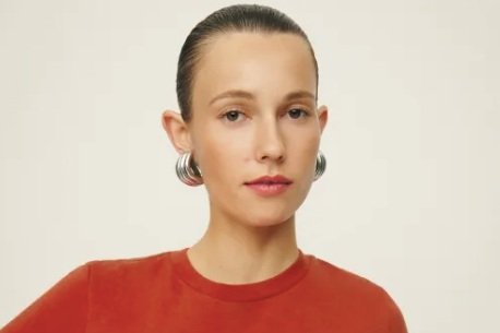 Summer Crewneck Tee and Big Hoops 