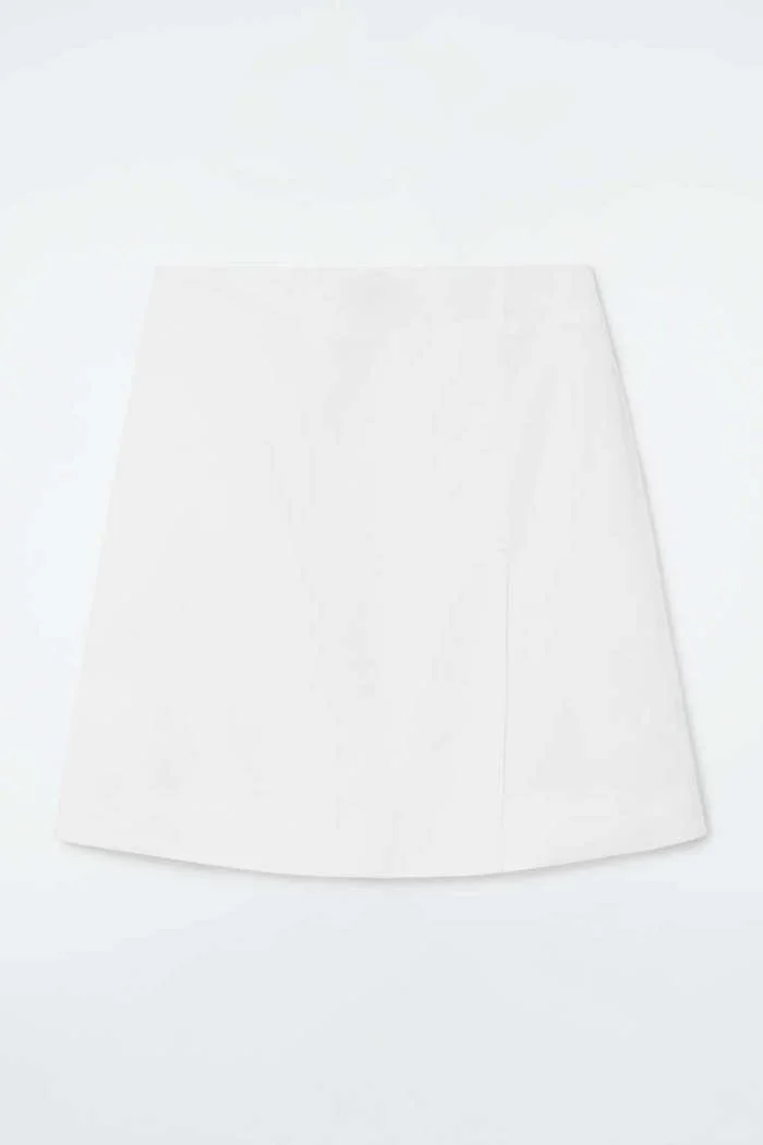 Cos - pleated white mini skirt