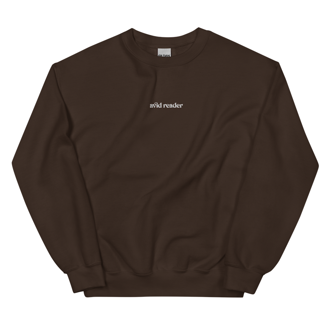 avid reader embroidered sweatshirt - unisex by DNAMAG