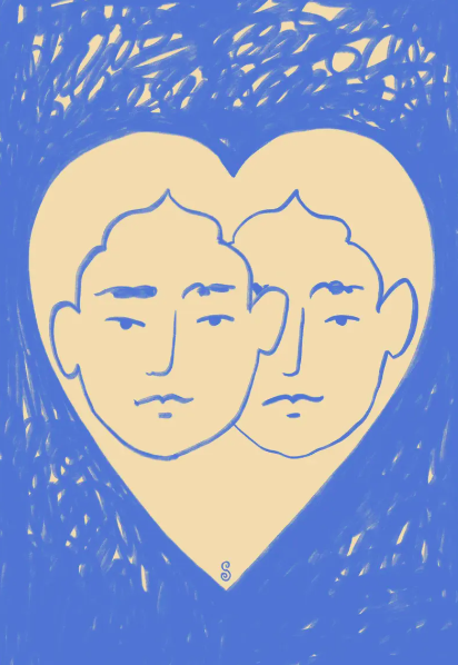 Eyes and Hearts digital print by Sasha Poliakov