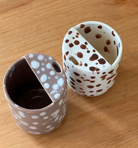 Han Home Living brown ceramic tumbler 