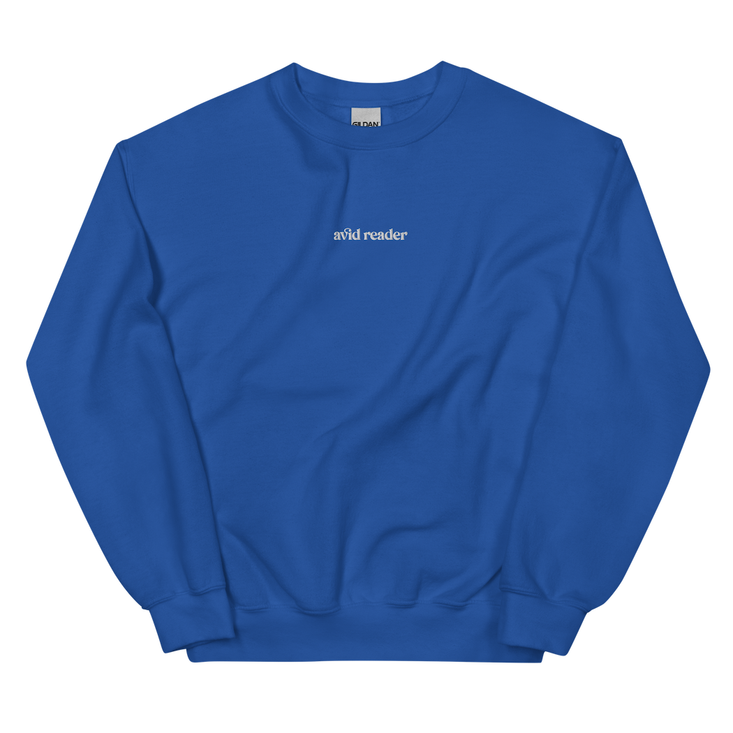 avid reader embroidered sweatshirt by DNAMAG