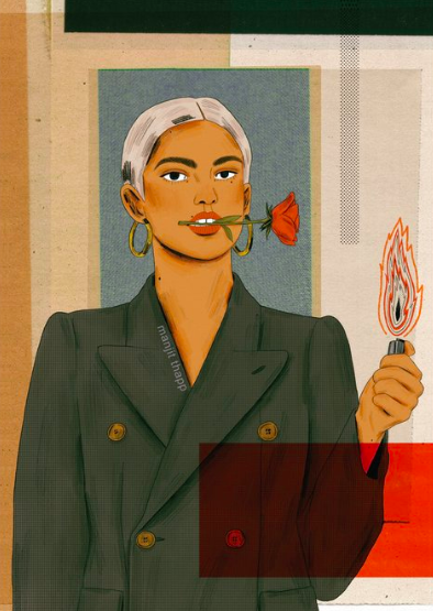 'Rose' art print by Manjit Thapp