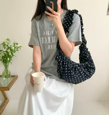 polkadot ruffle tote by gifts by siot