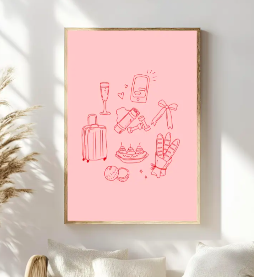 Custom Art Print of your favorite things by Funky Print Haus