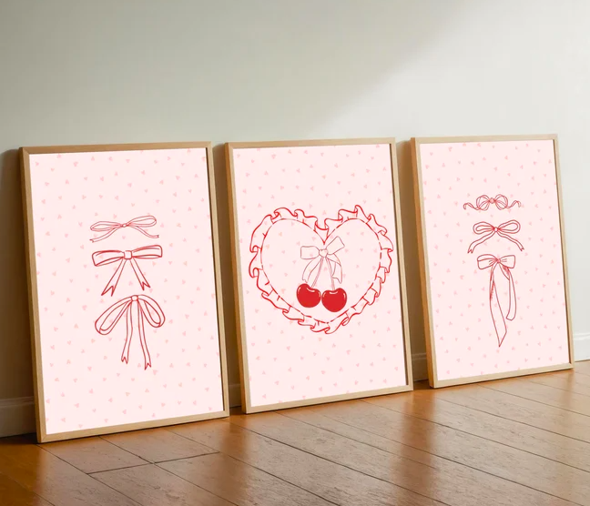 Cherry Coquette Digital Prints 
