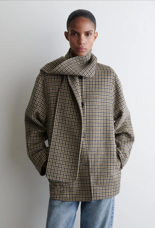 COS * DOUBLE-FACED CHECKERED WOOL JACKET * $349