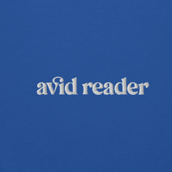 avid reader embroidered sweatshirt by DNAMAG