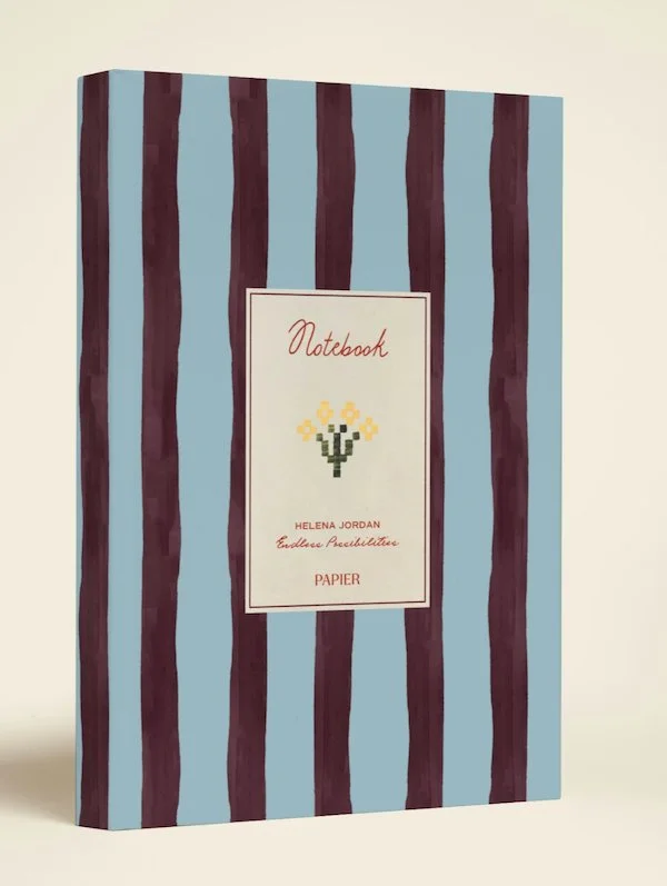 Papier woven and wild striped journal