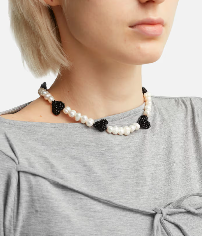 pura utz multi black hearts necklace