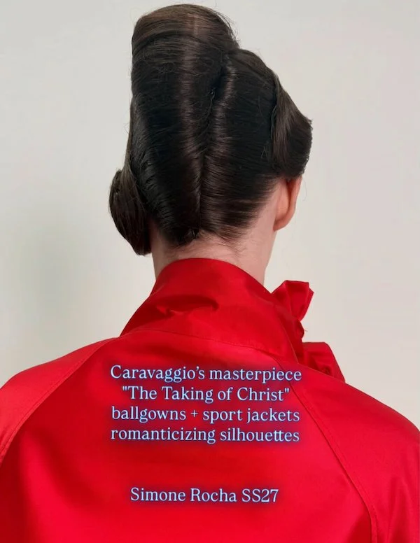 Simone Rocha was inspired by the art masterpiece of Caravaggio for her SS27 collection