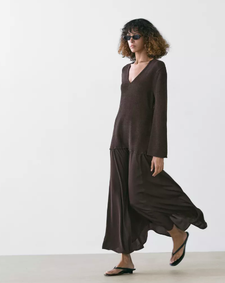 Massimo Dutti v-neck dress