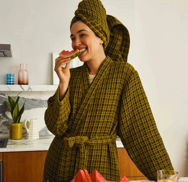 Brooklinen waffle robe