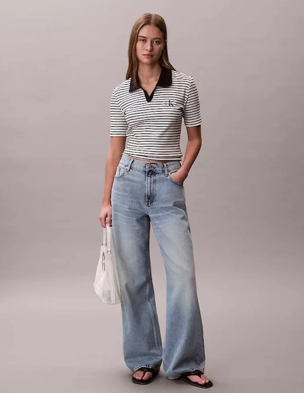 Calvin Klein striped polo